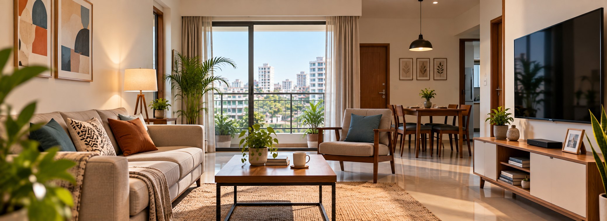 Sunlit interior in a Tat:vm home